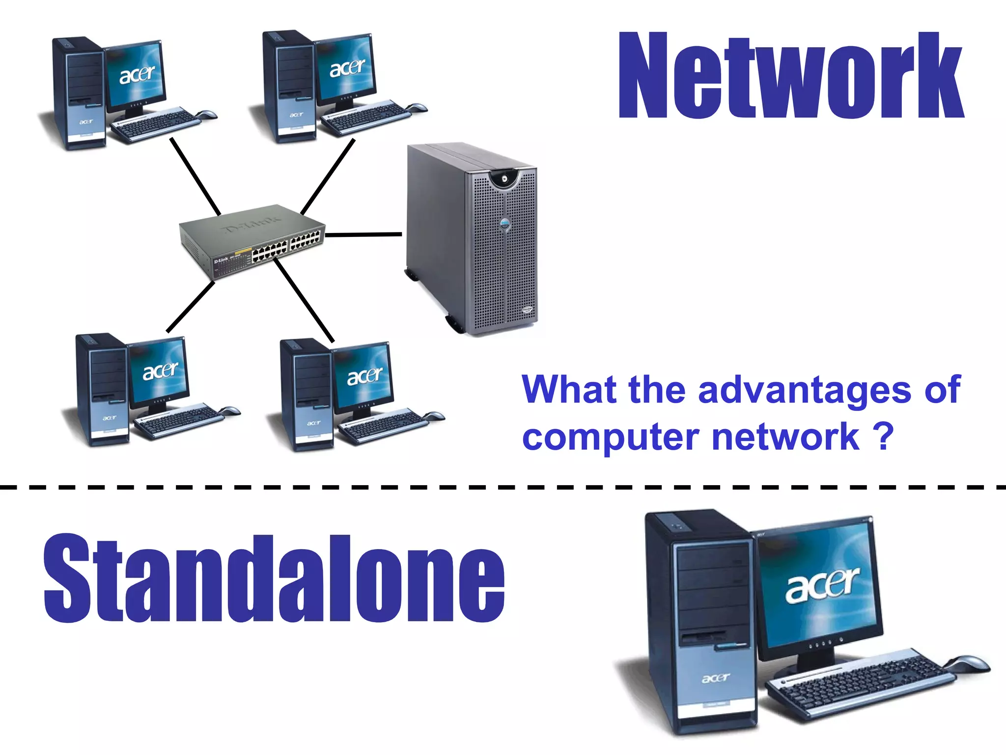Standalone Network What the advantages of  computer network ? 