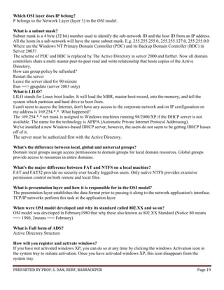 Computer Network Interview Questions | PDF