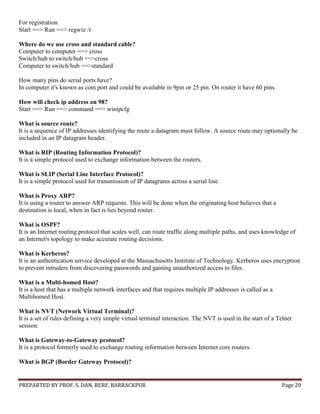 Computer Network Interview Questions | PDF
