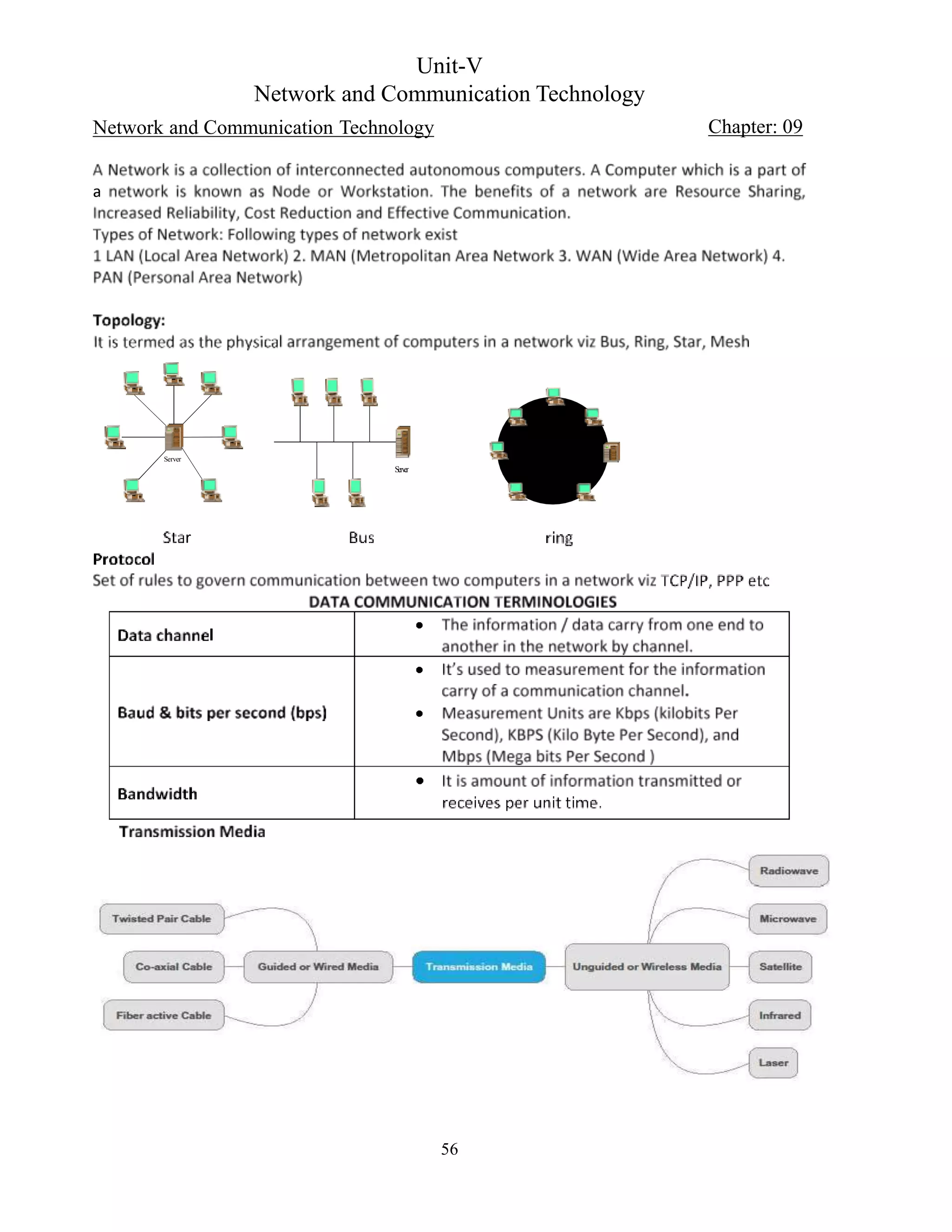 56
Unit-V
Network and Communication Technology
Network and Communication Technology Chapter: 09
Server
Server
 