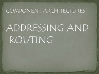 ADDRESSING AND
ROUTING
 