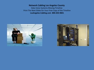 Network Cabling Los Angeles County  Data Voice Systems Moving Timeline  Print The Next Slides for Your Free Copy of the Timeline LosAngeles-Cabling.com  800-203-9841 