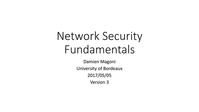 Network Security Fundamentals | PDF | Information and Network Security ...