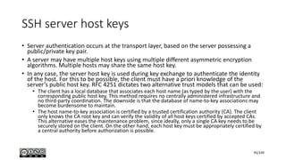Host Key Algorithm Network Security Fundamentals | PDF