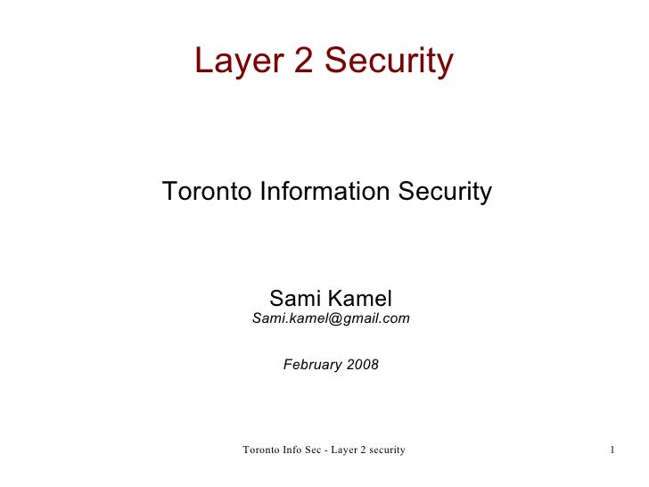 Network Security - Layer 2