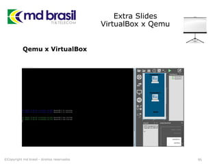 Extra Slides
VirtualBox x Qemu
95
Qemu x VirtualBox
©Copyright md brasil - direitos reservados
 