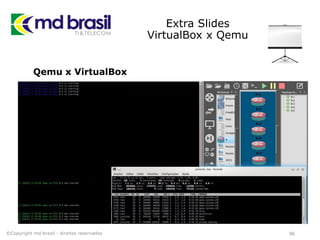 Extra Slides
VirtualBox x Qemu
96
Qemu x VirtualBox
©Copyright md brasil - direitos reservados
 