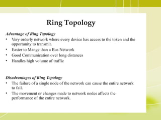 advantage and disadvantage of ring topology - YouTube