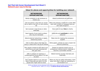 Job Hunting - How to boost your chances by building your network