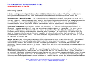 Job Hunting - How to boost your chances by building your network