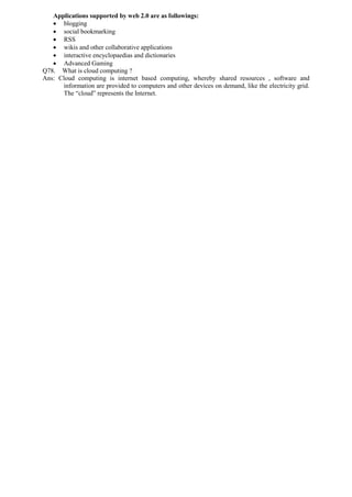 Computer Network Abbreviations In Class Xii Pdf