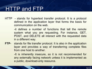 Ftp Http Network administration and Management | PPT