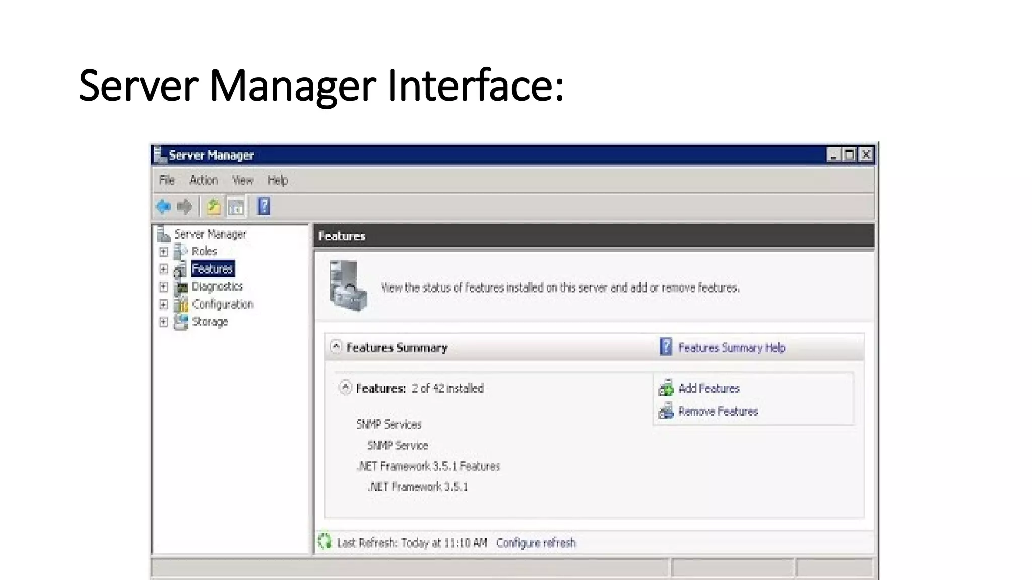 Server Manager Interface:
 