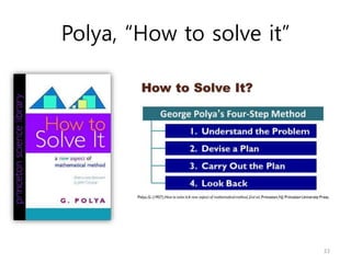 Polya, “How to solve it”
33
 
