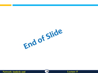 20 Lecture #
Network Analysis and
 