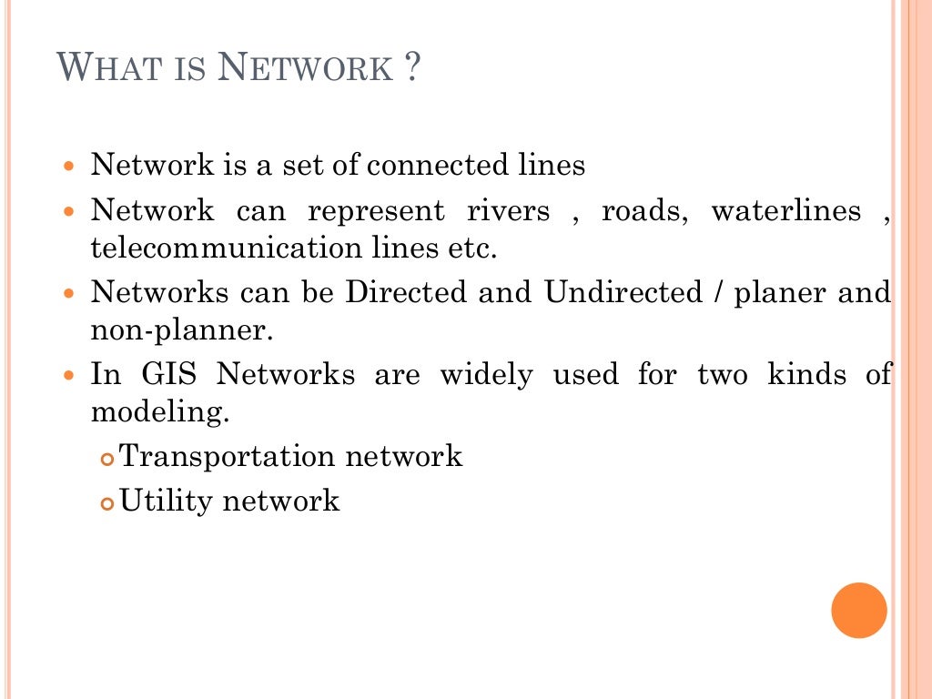 Network analysis in gis