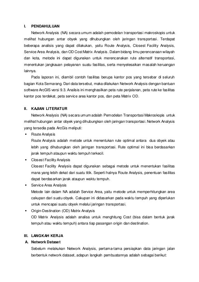 Network Analyst Dalam Sistem Informasi Geografis
