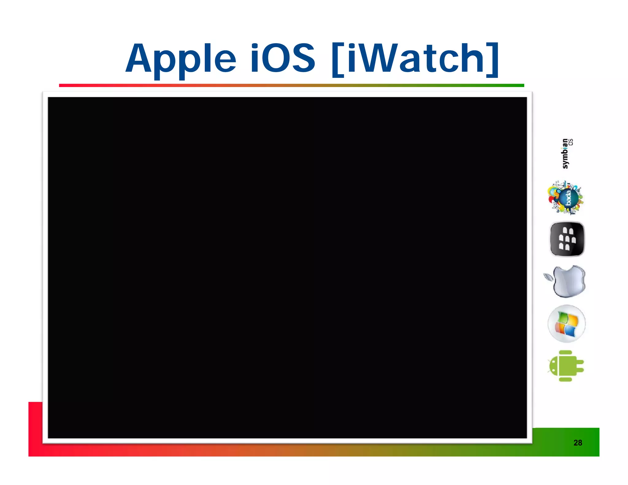 Apple iOS [iWatch]




                     28
 