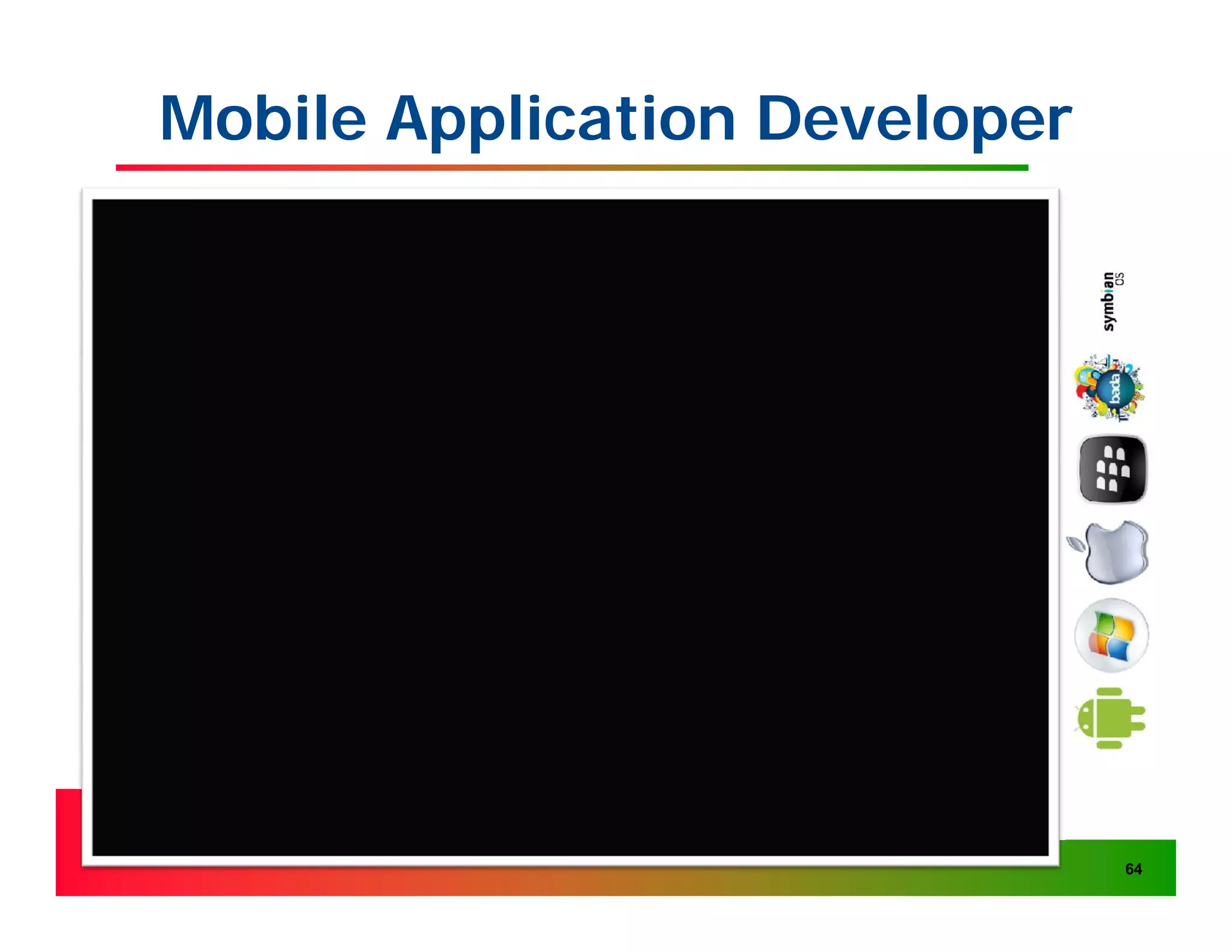 Mobile Application Developer




                               64
 