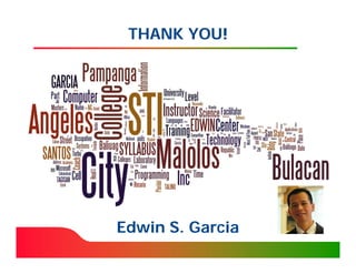 THANK YOU!




Edwin S. Garcia
 