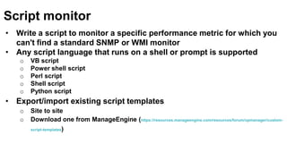 Network and server performance monitoring training | PPTX