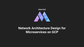 Network Architecture Design for
Microservices on GCP
 
