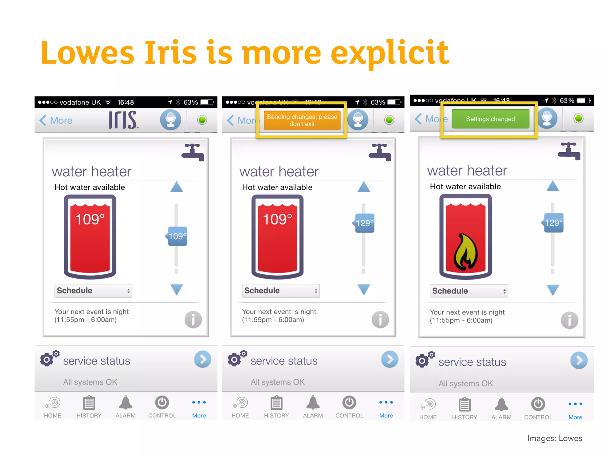 Lowes Iris is more explicit
Images: Lowes
 
