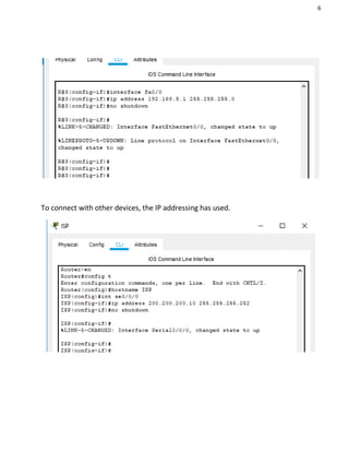 6
To connect with other devices, the IP addressing has used.
 