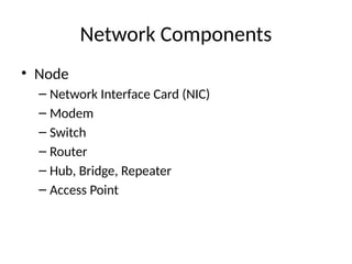 Introduction to Computer Network Basics and Components | PPTX