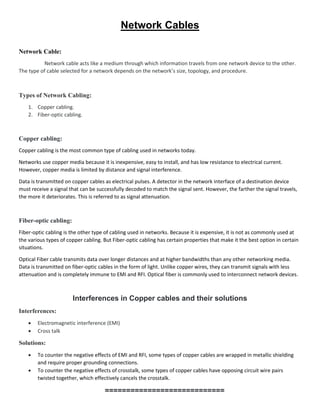 Network cables | PDF