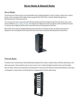 Pdf In Network Racks Network cables | PDF