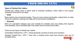 Network Cabling PowerPoint slides networking.. | PPTX