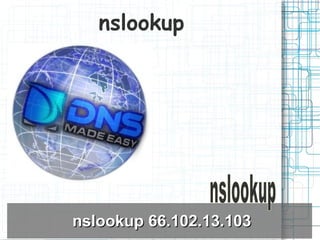 nslookup




nslookup 66.102.13.103
 