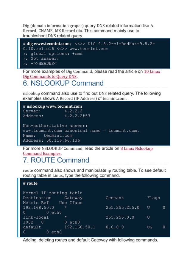 Network commands | PDF