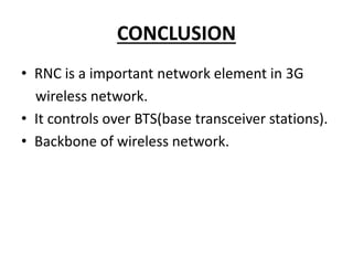 Network controller for 3 g mobile and wireless | PPTX