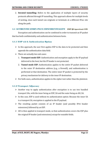 VTU Network & cyber security (1-5 Module) Full notes