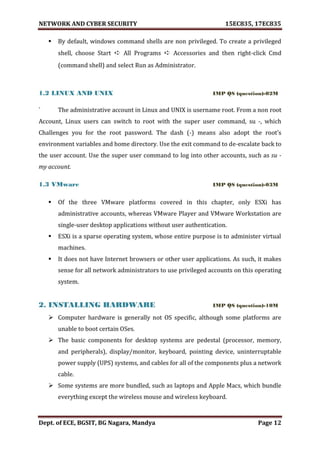 VTU Network & cyber security (1-5 Module) Full notes