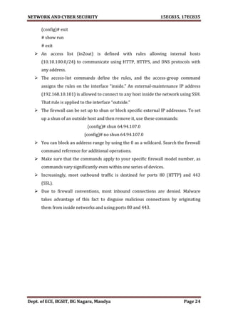 VTU Network & cyber security (1-5 Module) Full notes