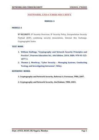 VTU Network & cyber security (1-5 Module) Full notes