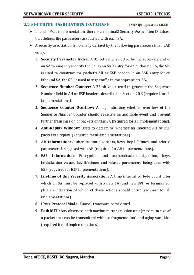 VTU Network & cyber security (15 Module) Full notes