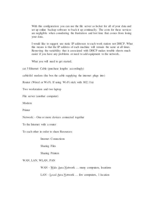 small business network design proposal