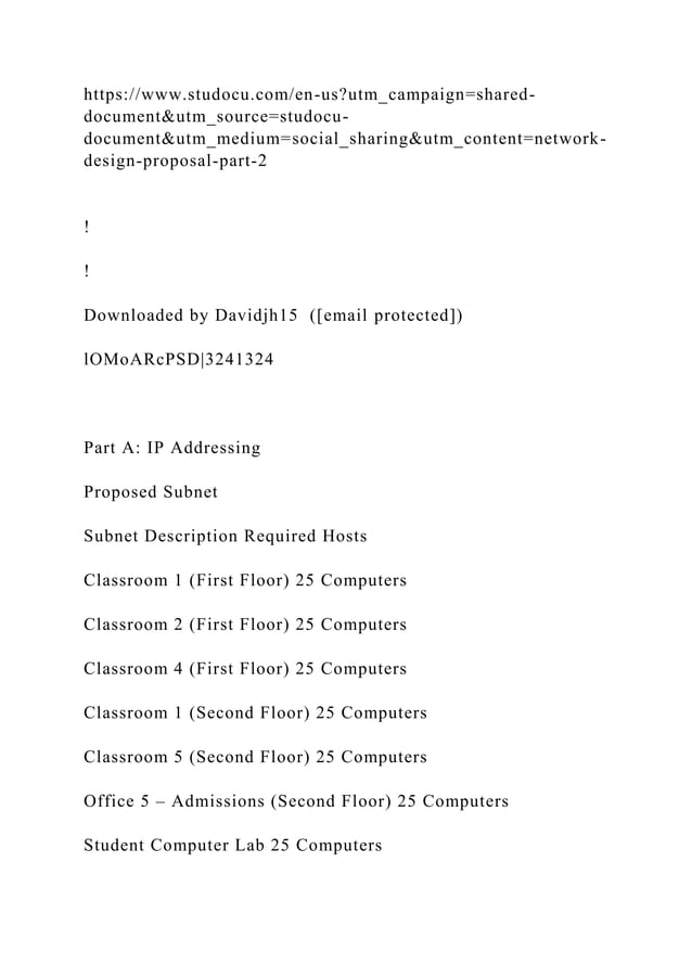 Network Design Proposal TemplateNetwork Design Proposal.docx | Computer ...