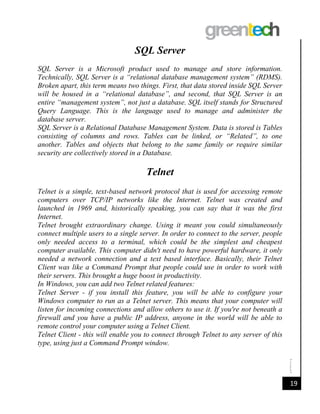 Network developer company report | PDF