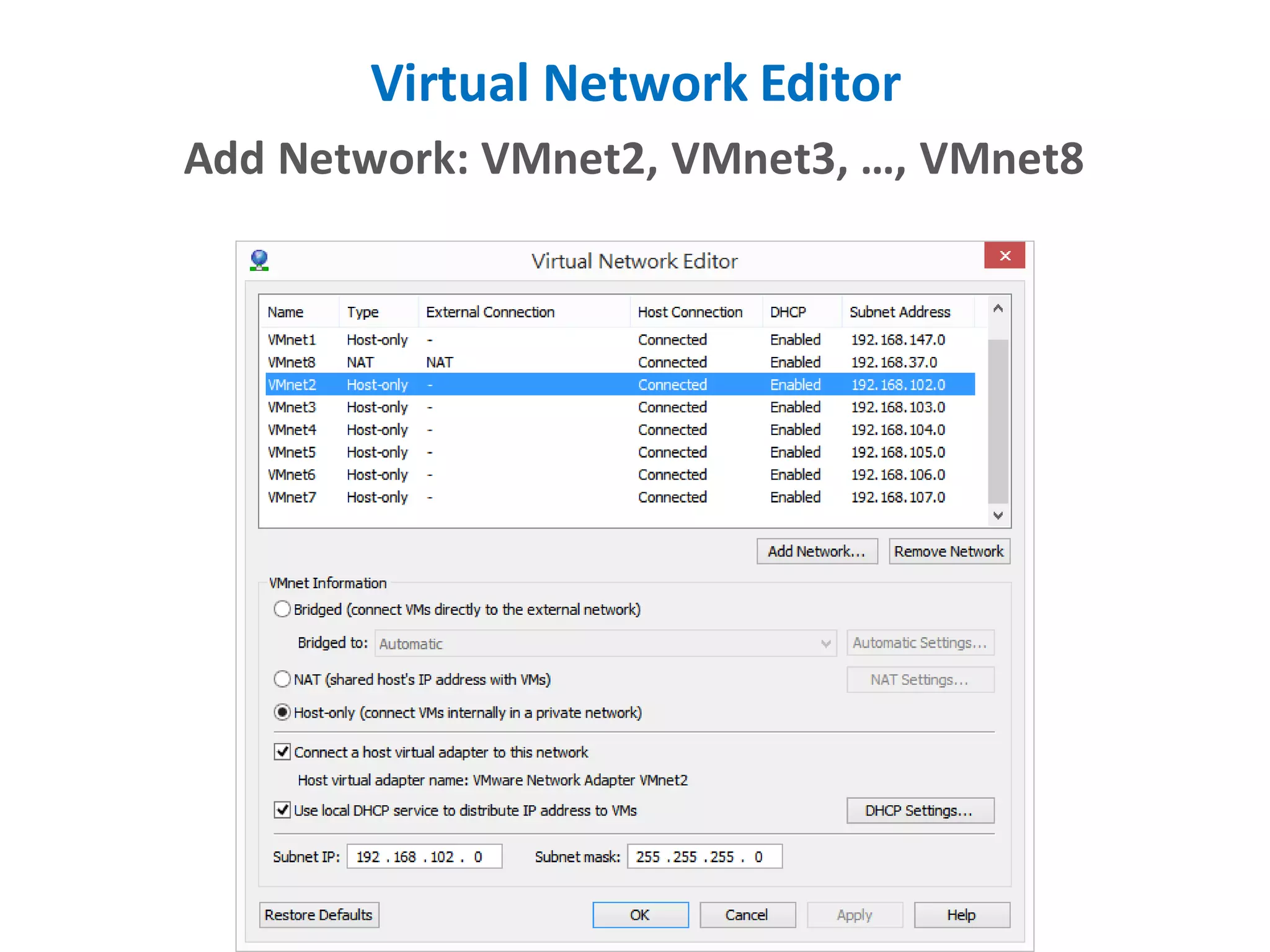 Simple, Stable, Fast, …
VMware Workstation
 