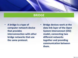 Network devices | PPTX