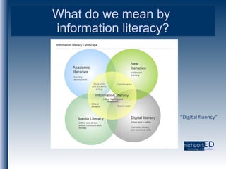 What do we mean by  information literacy? “ Digital fluency” 