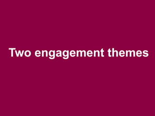 Two engagement themes
 