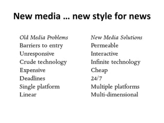 New media … new style for news 