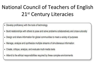 National Council of Teachers of English 21 st  Century Literacies 