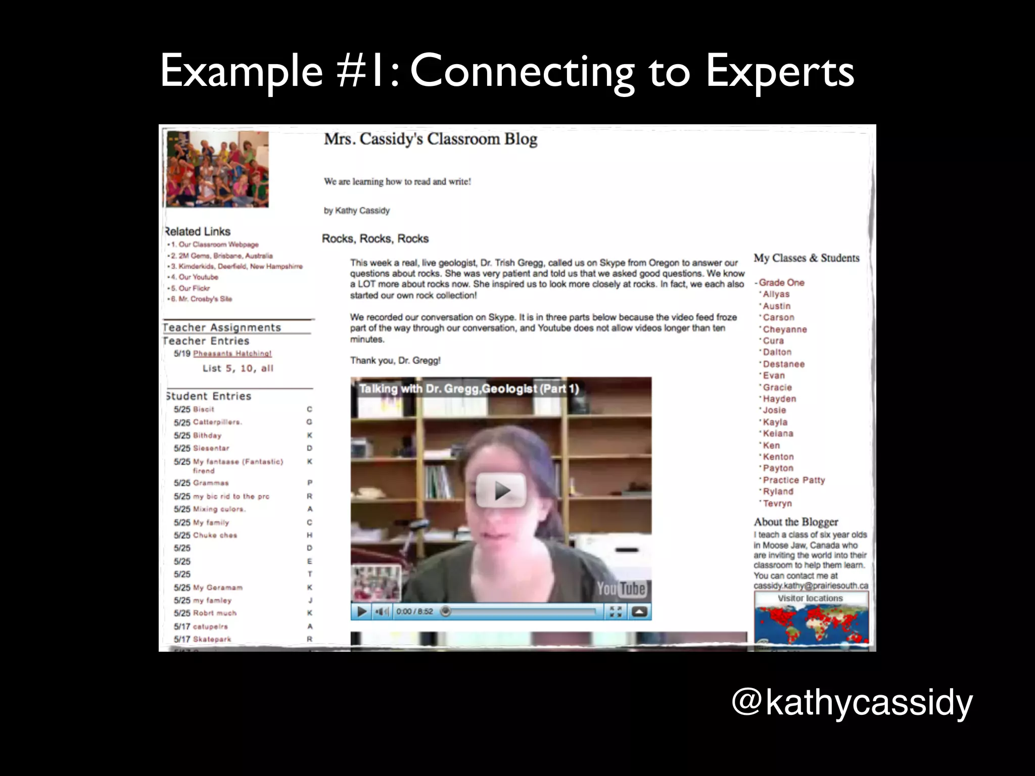 Example #1: Connecting to Experts




                          @kathycassidy
 